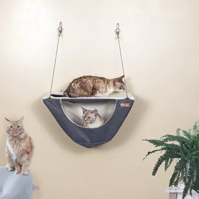 Product K&H Pet Products Wall Mount Cat Shelf + Cat Hammock