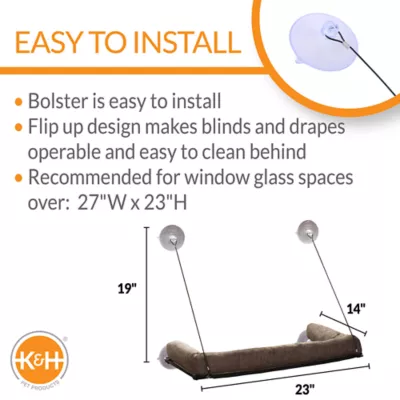 Product K&H Pet Products EZ Mount Kitty Sill Deluxe with Bolster