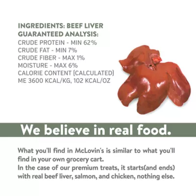 Product McLovin's Pet 100% Freeze-Dried Premium Cat Treats - Beef Liver, 4 Oz