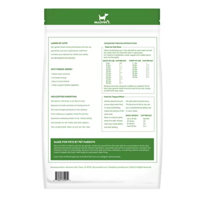 Product McLovin's Pet Butcher's Recipe Dog Meal - Freeze-Dried Raw, Beef