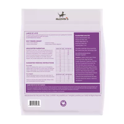 Product McLovin's Pet Purrfect Poultry Recipe Cat Meal - Freeze-Dried Raw, Chicken