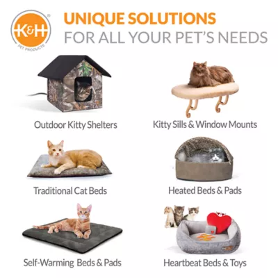 Product K&H Pet Products Self-Warming Hooded Kitty Bed