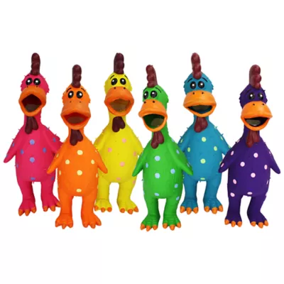 Product Multipet Latex Globken Chicken Squeaky Dog Toy Color Varies