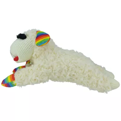 Product Multipet Lamb Chop Rainbow Pattern Squeaky Dog Toy