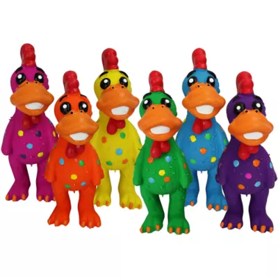 Product Multipet Latex Globken Chicken Squeaky Small Dog Toy Color Varies