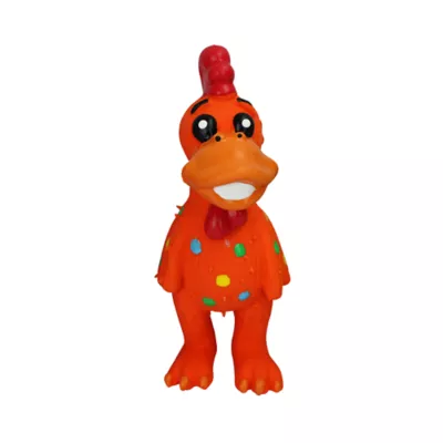 Product Multipet Latex Globken Chicken Squeaky Small Dog Toy Color Varies