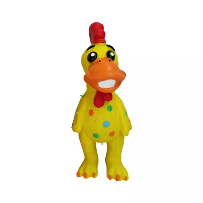Product Multipet Latex Globken Chicken Squeaky Small Dog Toy Color Varies