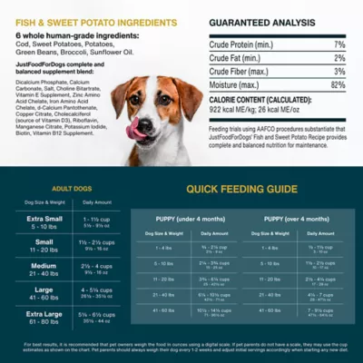 Product JustFoodForDogs All Life Stages Frozen Dog Food - Fish & Sweet Potato, Grain Free