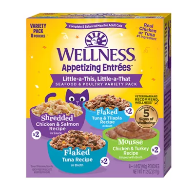 Product Wellness® Appetizing Entrees Adult Cat Wet Food - Little-A-This, Variety Pack, 8 Ct, 11.2 Oz