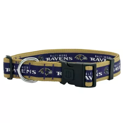 Product Pets First Baltimore Ravens Satin Dog Collar