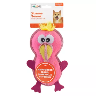 Product Outward Hound Xtreme Seamz Flamingo Squeaky Durable Dog Toy