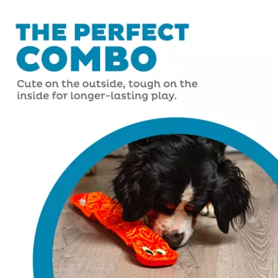 Product Outward Hound Xtreme Seamz Snake Squeaky Plush Dog Toy