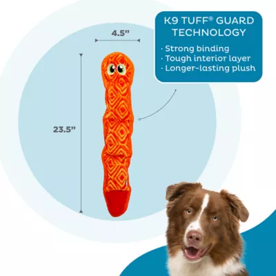 Product Outward Hound Xtreme Seamz Snake Squeaky Plush Dog Toy