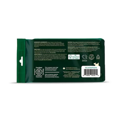 Product Earth Rated Hypoallergenic Ear Wipes for Dogs and Cats, Wild Oat Scent, 60 Count