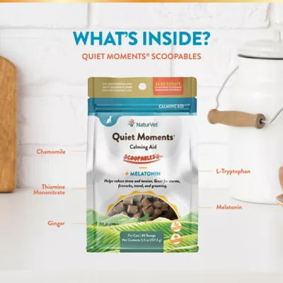 Product NaturVet Scoopables Quiet Moments Calming Aid Chews for Cats