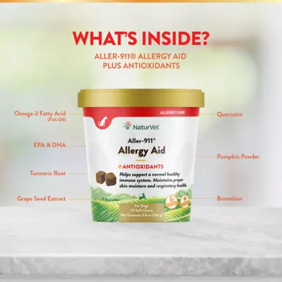 Product NaturVet Aller-911 Allergy Aid Soft Chews for Dogs