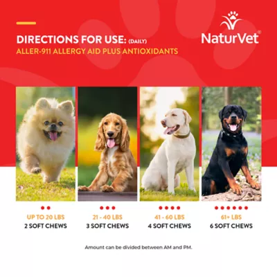Product NaturVet Aller-911 Allergy Aid Soft Chews for Dogs
