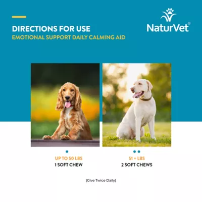 Product NaturVet Emotional Support Calming Aid Soft Chews for Dogs