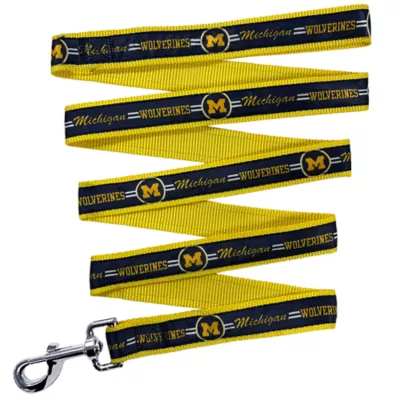 Product Pets First Michigan Wolverines Satin Pet Leash