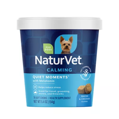 Product NaturVet Quiet Moments Calming Aid Plus Melatonin Soft Chews for Dogs
