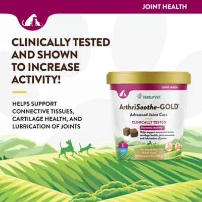 Product NaturVet Advanced Care ArthriSoothe-GOLD Soft Chews Joint Supplement for Cats & Dogs