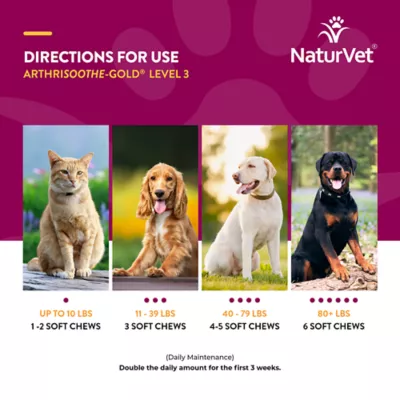 Product NaturVet Advanced Care ArthriSoothe-GOLD Soft Chews Joint Supplement for Cats & Dogs