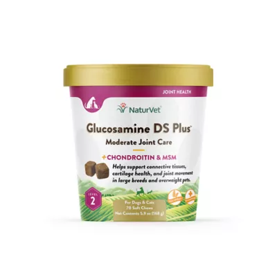 Product NaturVet Moderate Joint Care Glucosamine DS Plus Soft Chews Joint Supplement for Cats & Dogs