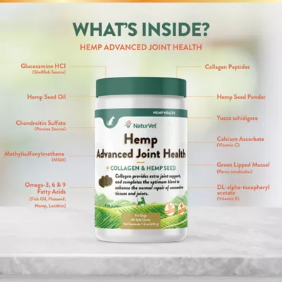 Product NaturVet Hemp Advanced Joint Health Chews for Dogs