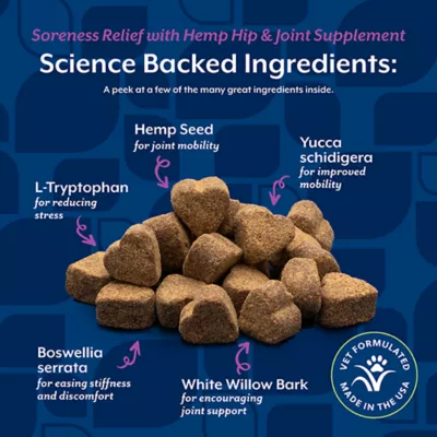 Product NaturVet Hemp Aches and Discomfort Soft Chews for Dogs
