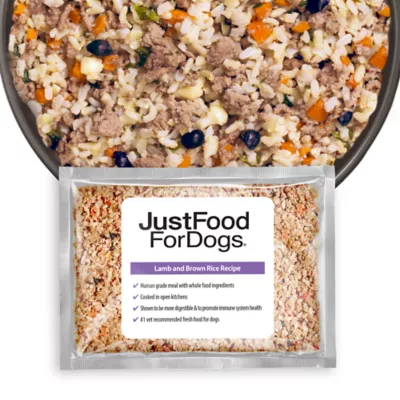 Product JustFoodForDogs Adult Frozen Dog Food - Lamb & Brown Rice, 18 oz