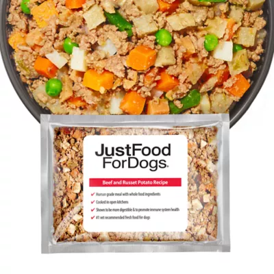 Product JustFoodForDogs Adult Frozen Dog Food - Beef & Russet Potato, Grain Free