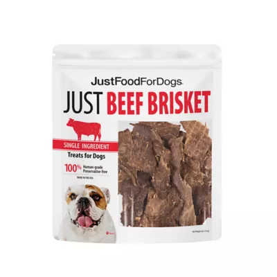 Product JustFoodForDogs Just Beef Brisket Single Ingredient Beef Brisket All Life Stages Dog Treats