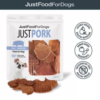 Product JustFoodForDogs Just Pork Single Ingredient All Life Stages Dog Treats
