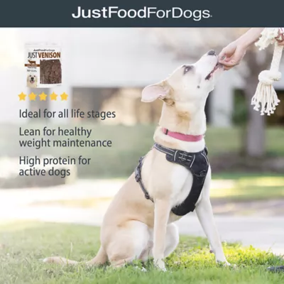 Product JustFoodForDogs Just Venison Single Ingredient All Life Stages Dog Treats
