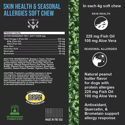 Product Operation Good Boy Skin Coat Allergy Supplement for Dogs