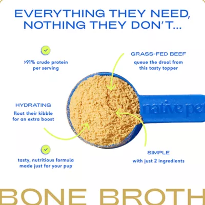 Product Native Pet Beef Bone Broth Nutritional Powder Dog & Cat Food Topper