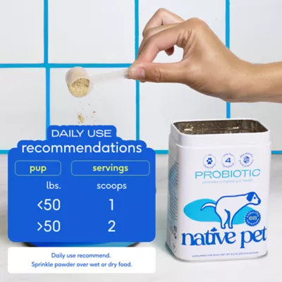 Product Native Pet Probiotic Powder Digestive Supplement for Dogs