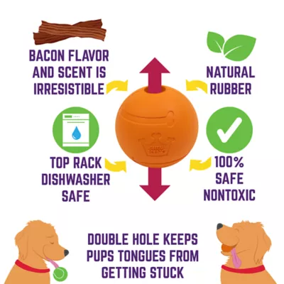 Product Chew King Bacon Flavor Rubber Balls MD 3 PK