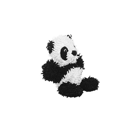 Product MIGHTY JR Microfiber Ball Panda Dog Toy