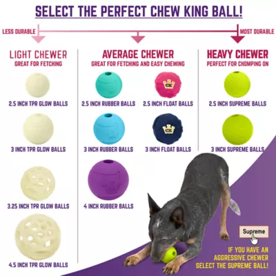 Product Chew King Supreme Rubber Balls 4 PK Dog Toy