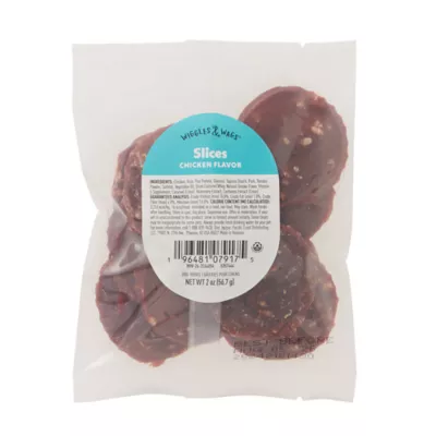 Product Wiggles & Wags Meat Slices with Chicken Flavor Dog Treat 2 oz