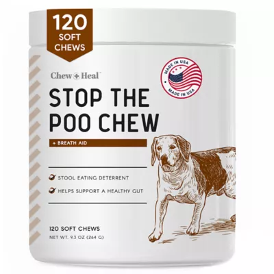 Product Chew + Heal Stop The Poo Soft Chew Coprophagia & Digestive Supplement for Dogs