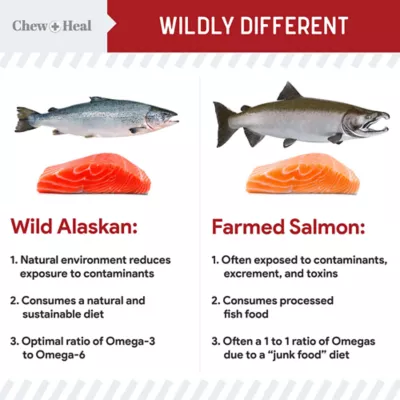 Product Chew + Heal Wild Alaskan Beef-Flavored Salmon Oil Skin & Coat Supplement for Dogs & Cats