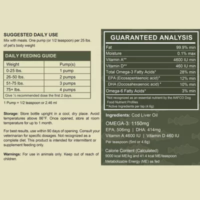 Product Chew + Heal Wild-Caught Icelandic Cod Liver Oil Skin & Coat Supplement for Dogs