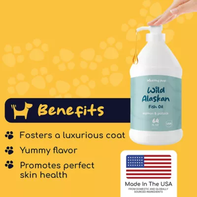 Product Healthy Pup Wild-Caught Alaskan Fish Oil Blend Skin & Coat Liquid Supplement for Dogs