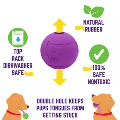 Product Chew King Premium Treat Crown Chew Toy and Ball Dog Toy