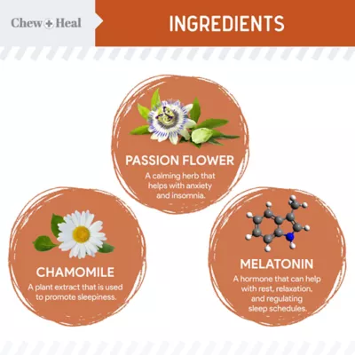 Product Chew + Heal Anxiety + Stress Calming Supplement Soft Chews for Dogs