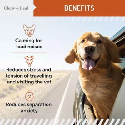 Product Chew + Heal Anxiety + Stress Calming Supplement Soft Chews for Dogs