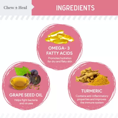 Product Chew + Heal Allergy Aid Supplement Soft Chews for Dogs