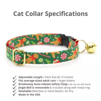Product Made By Cleo® Christmas Treats Green Cat Collar